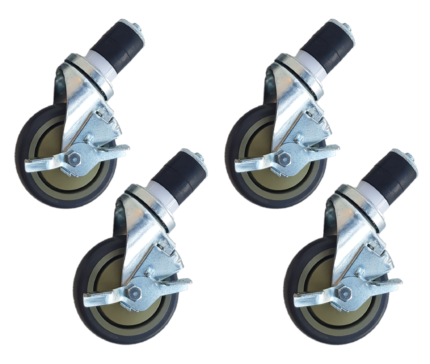 Roulettes d'établi lot de 4 12,7 cm avec freins compatible Maxima