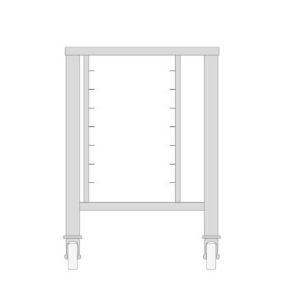 Table à roulettes pour chaudière à vapeur 5X 2/3 GN, profondeur 15 cm, mobilité professionnelle