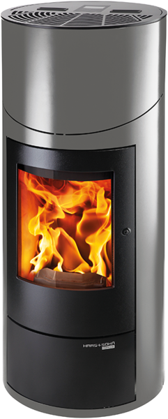 Poêle à granulés HSP 7 II GRANDE RLU gris avec module Wi‑Fi design circulaire et A+
