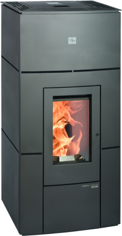 HSP 6 RUEDA RLU poêle à granulés anthracite/noir 8 kW avec Wi‑Fi